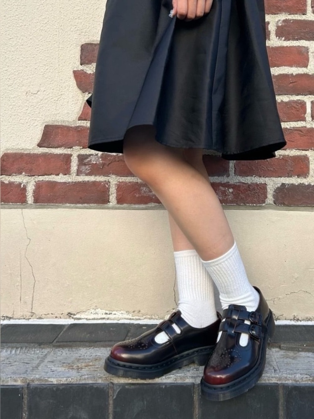 Dr. Martens Mary Jane Chunky Shoe Burgundy Cherry Red 🍒 Arcadia Leather - Picture 3 of 15